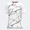 Maglia a manica corta unisex R-Night bianco nero