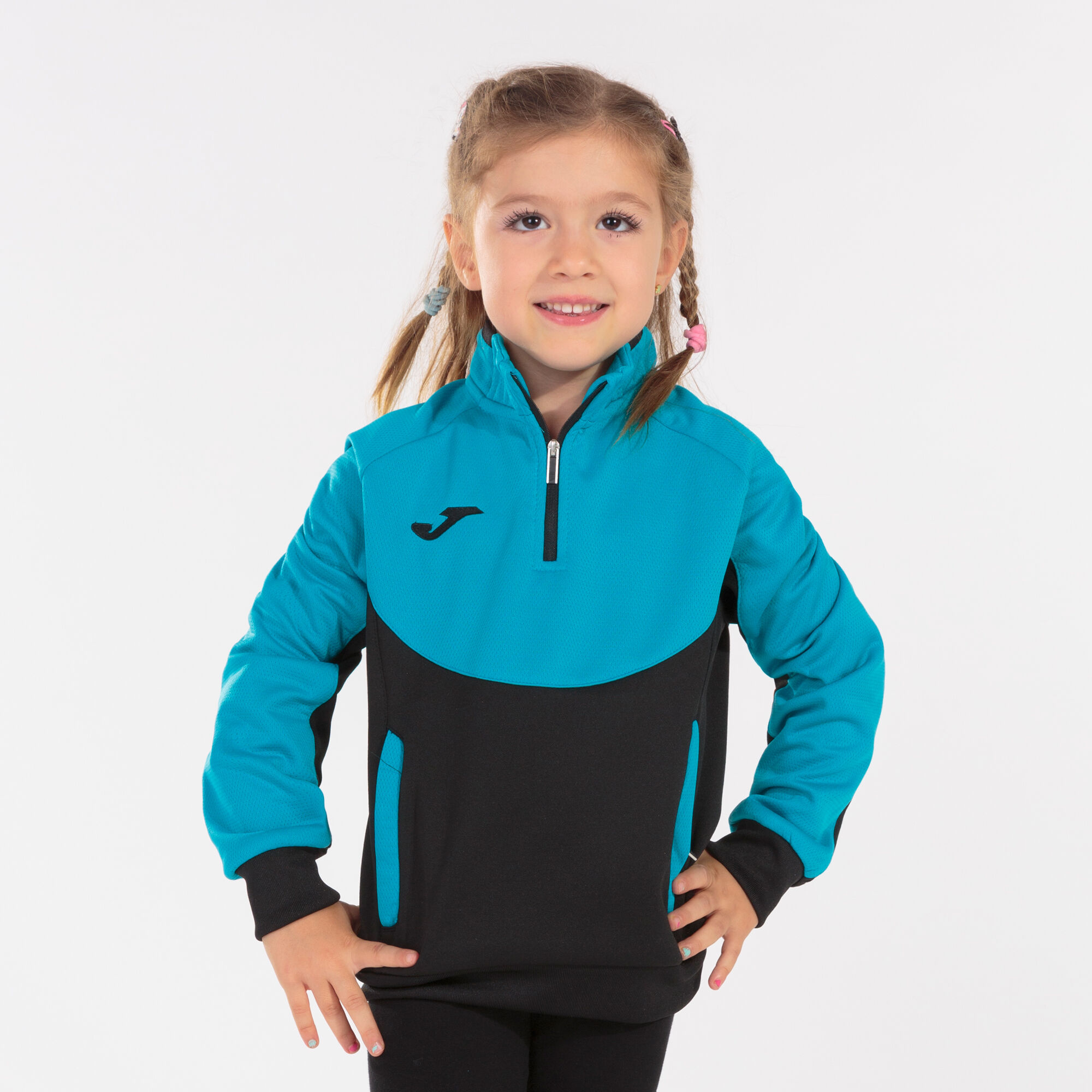 Sweat-shirt homme Essential turquoise noir | JOMA®