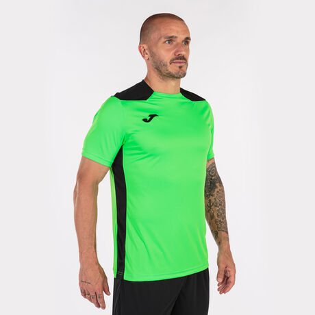 Camiseta manga corta hombre Championship VI verde flúor negro