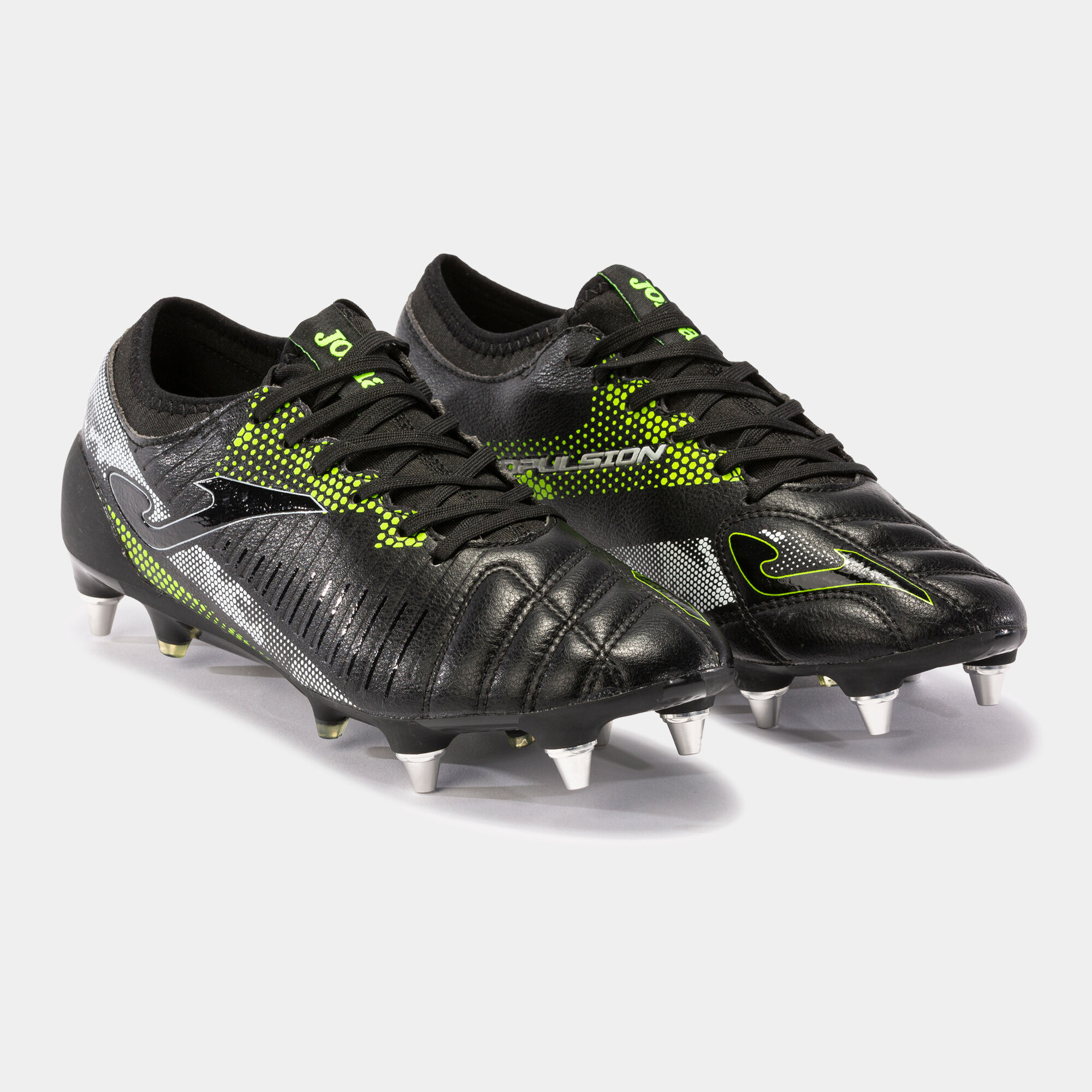 Buty piłkarskie Propulsion Cup 21 miękkie podłoże SG czarny fluorescencyjny zólty
