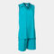 Conjunto mulher Atlanta azul-turquesa fluorescente preto
