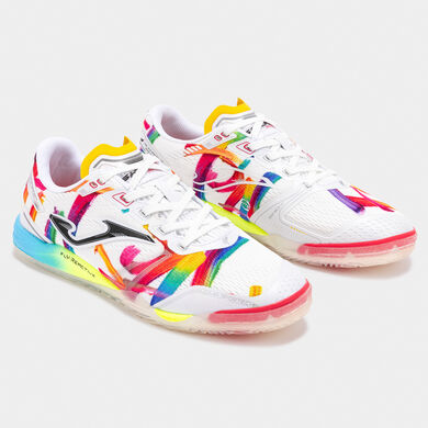 Zapatillas f&uacute;tbol sala Skilful 26 Graffiti indoor blanco