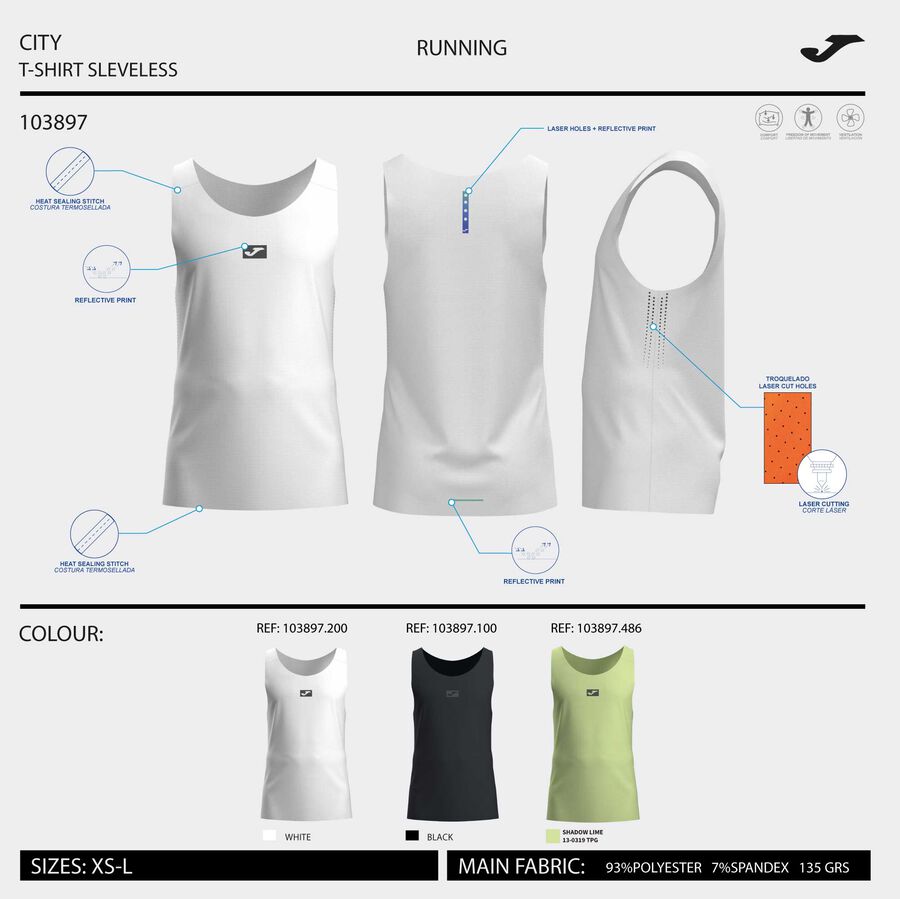 CAMISETA SIN MANGAS R-CITY