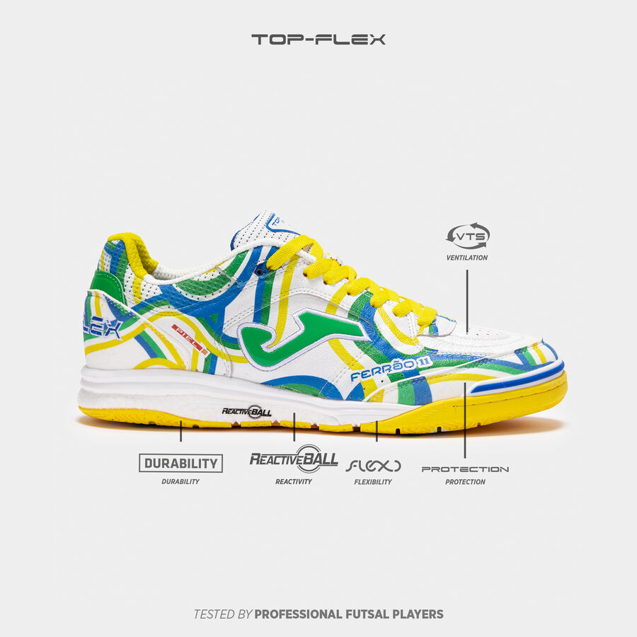 Futsal shoes Top Flex Rebound 24 Ferrão indoor white green | JOMA®