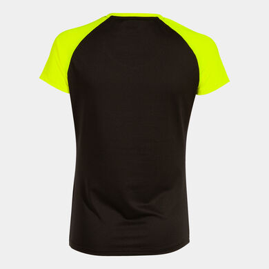 Maglia a manica corta donna Elite X nero giallo fluorescente