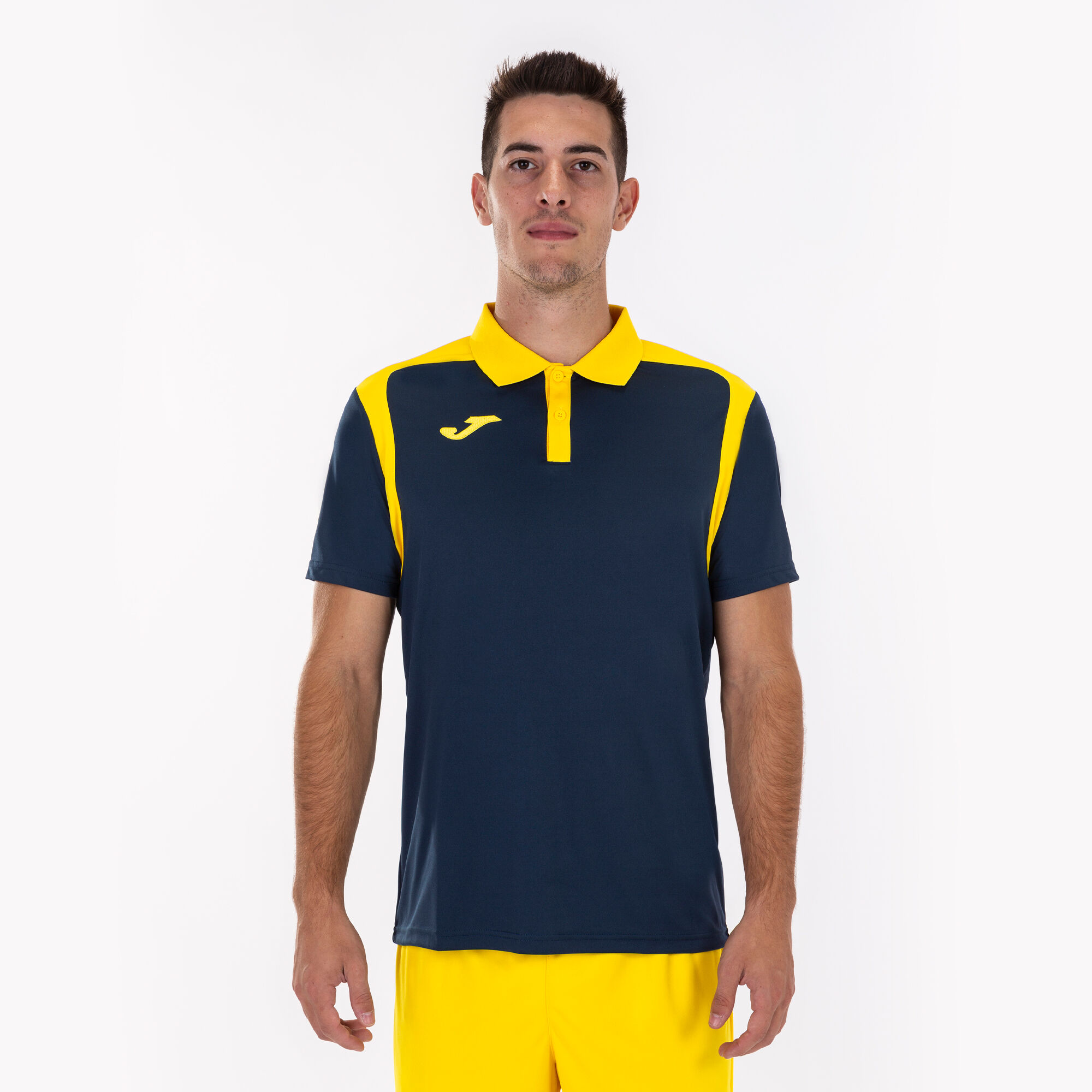 Navy and hotsell yellow polo shirt