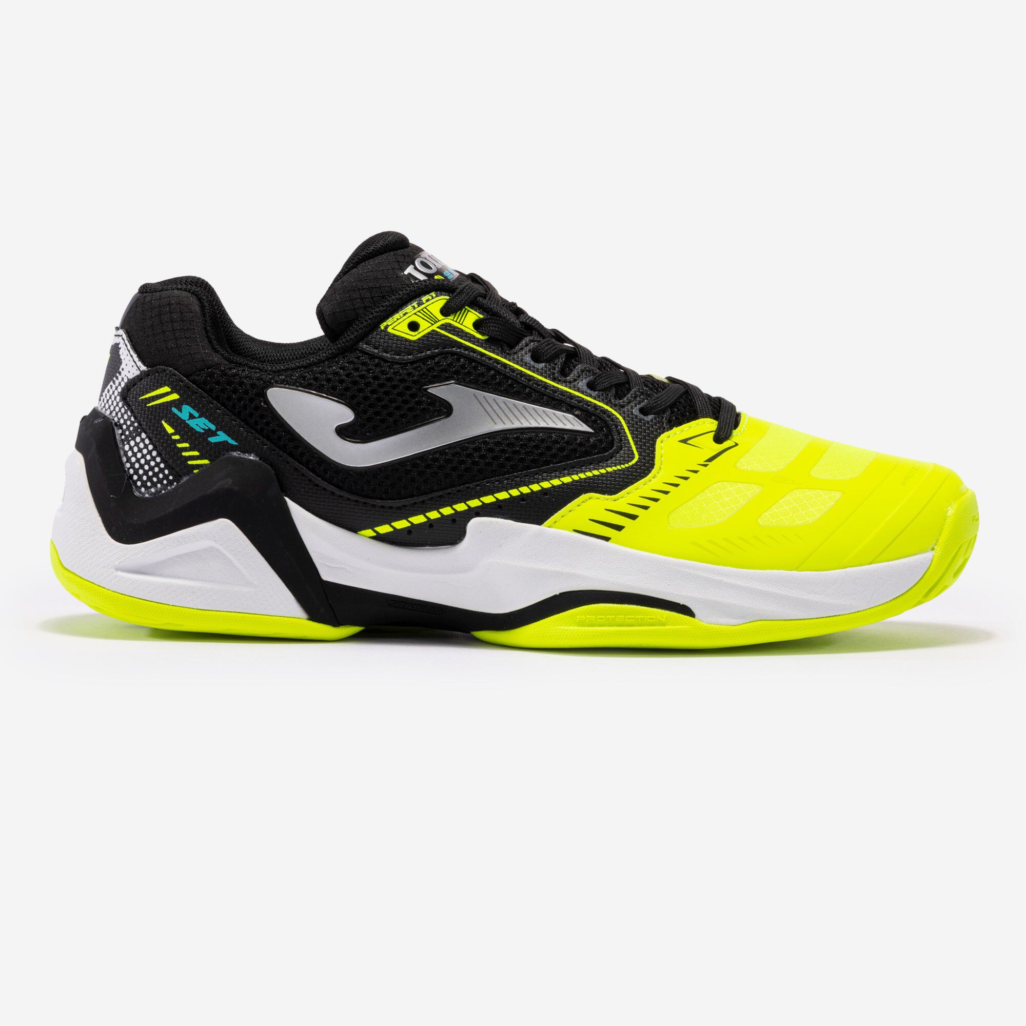 Shoes T.Set 23 hard court man black fluorescent yellow