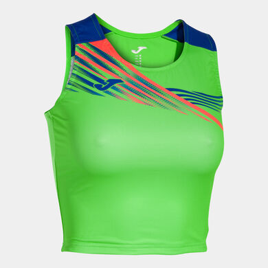 Tanktop frau Elite X neongrün königsblau