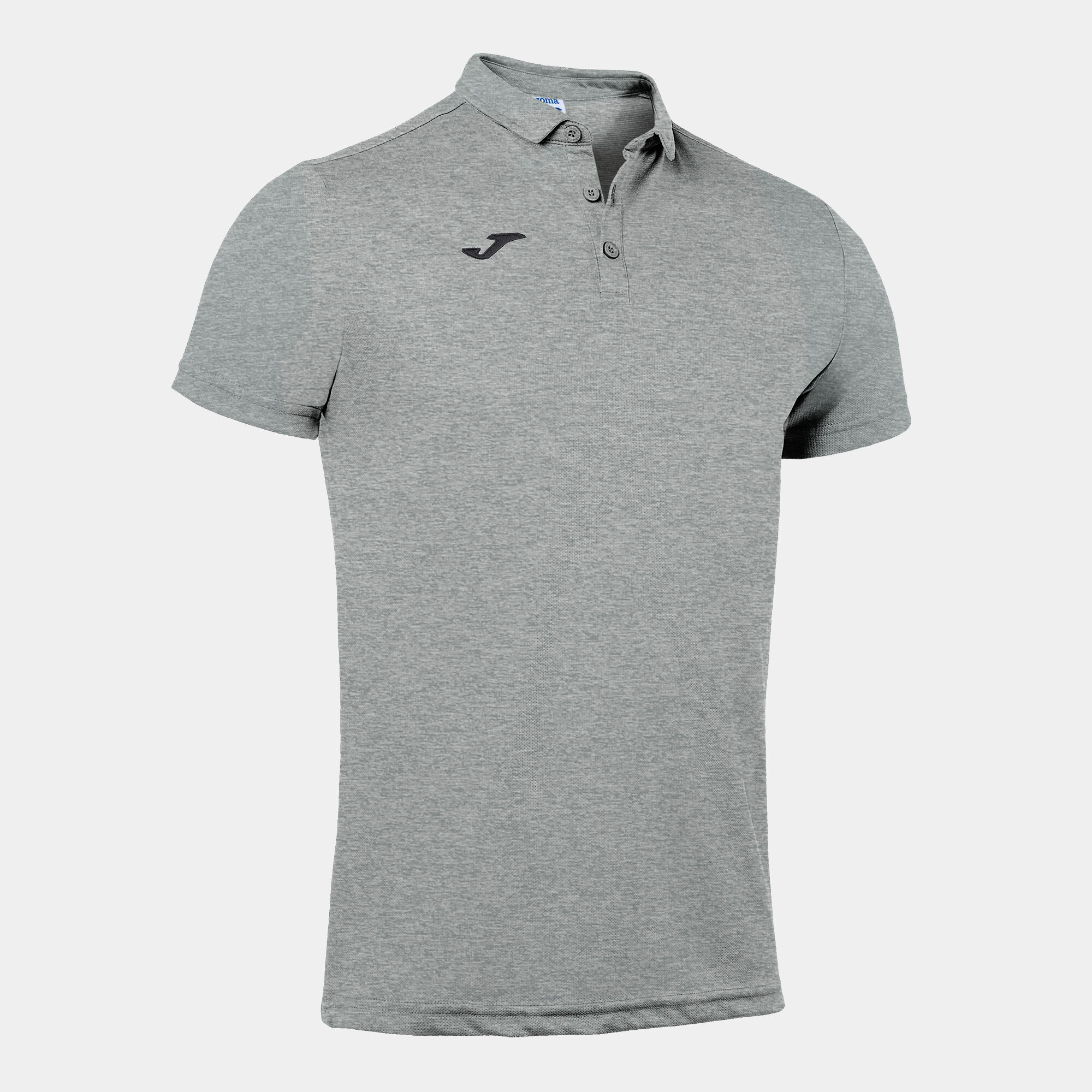 Polo shirt short-sleeve man Hobby melange gray