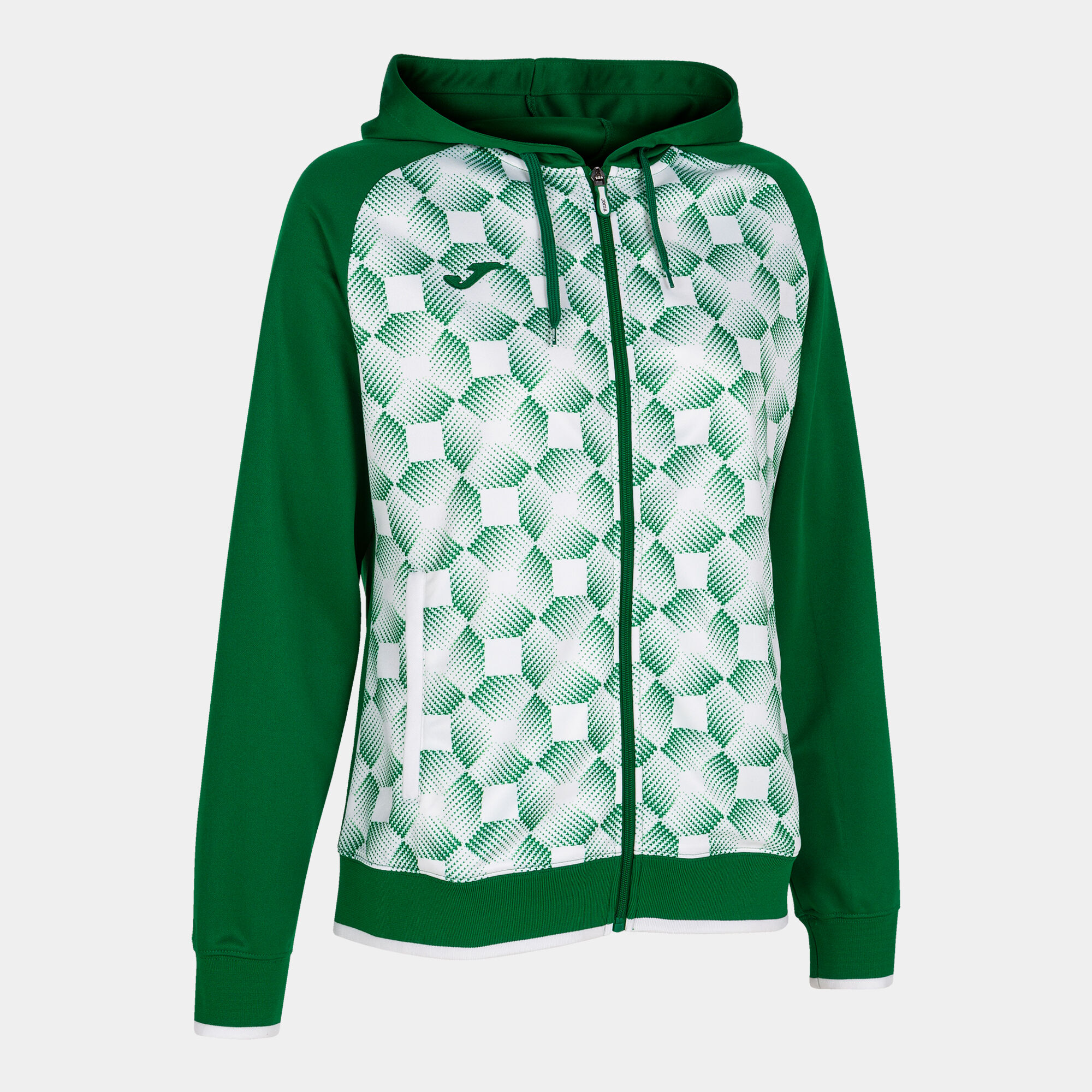 Casaco verde discount e branco