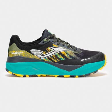 Zapatillas trail Kubor 25 hombre negro turquesa