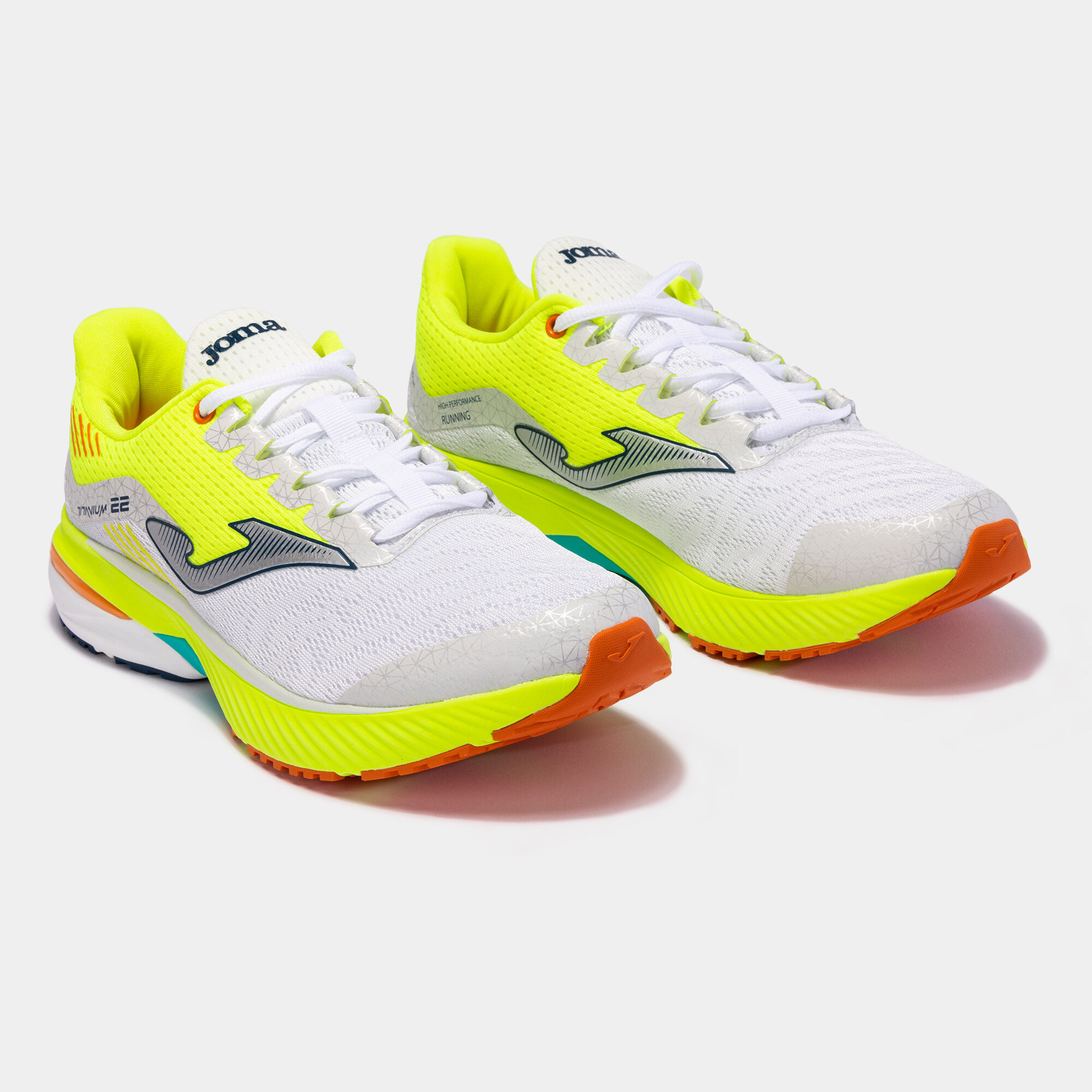 Running shoes Titanium Men 23 man white fluorescent yellow