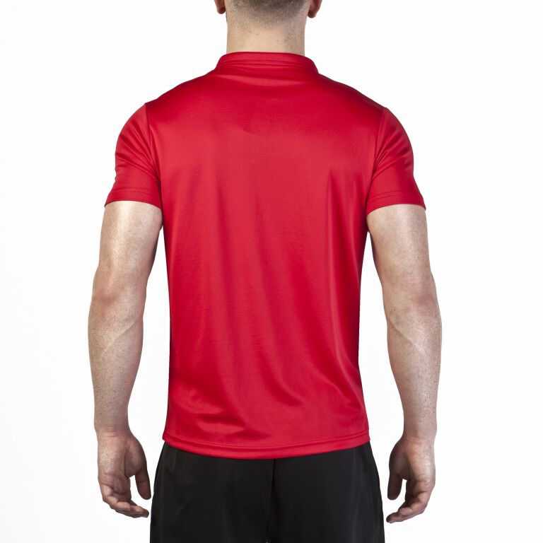 POLO MANCHES COURTES HOMME HOBBY ROUGE
