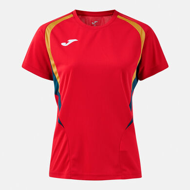 Tricou cu m&acirc;necă scurtă damă Championship 20 roșu bleumarin &icirc;nchis