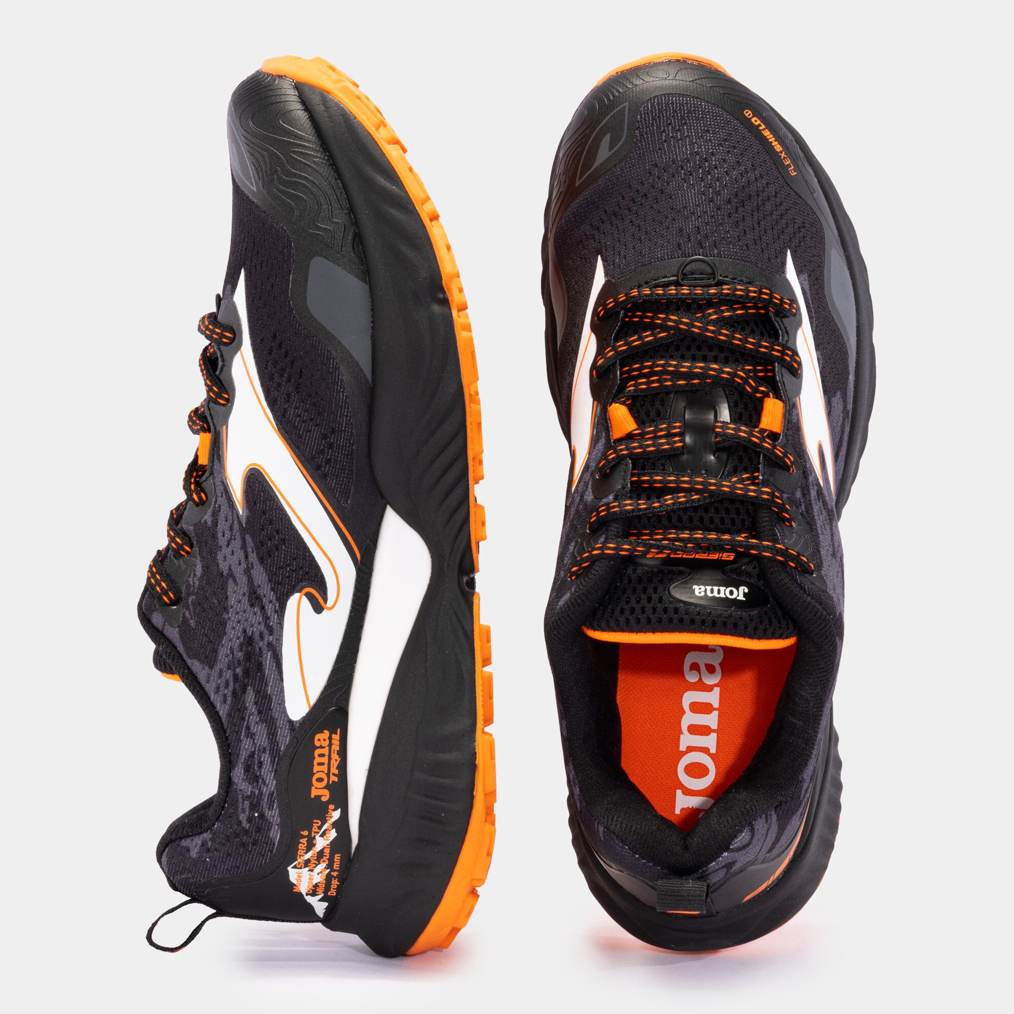 Trail-running shoes Sierra Men 23 man black orange