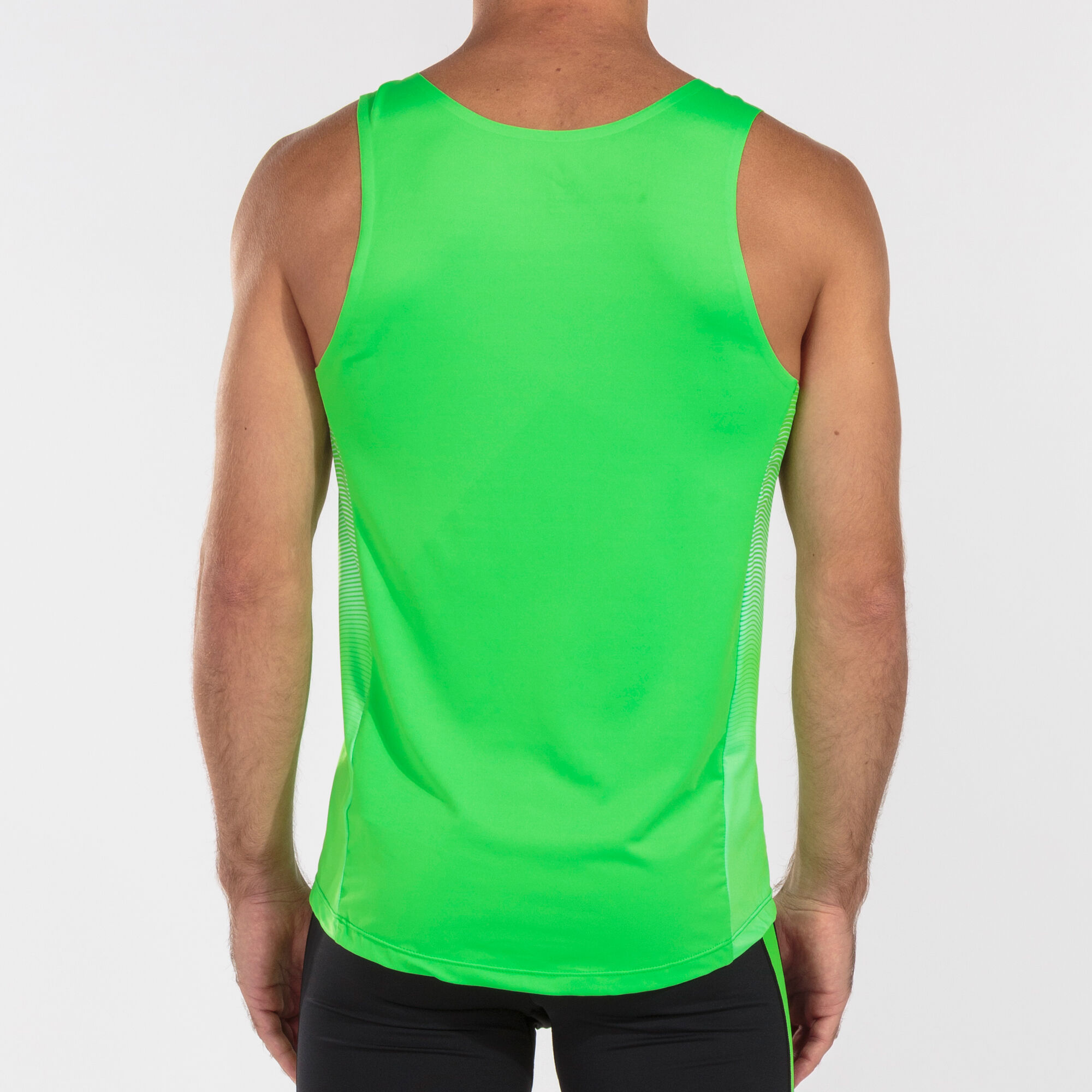 T-shirt de alça homem Elite VII verde fluorescente branco