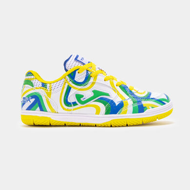 Zapatillas fútbol sala Top Flex Jr 24 Ferrão indoor junior blanco amarillo