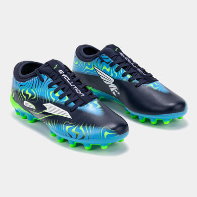 Football boots Evolution 25 artificial grass navy blue