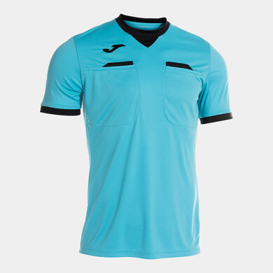 Camiseta manga corta hombre Referee turquesa fl&uacute;or negro