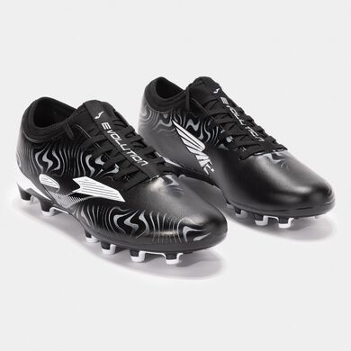 Botas fútbol Evolution 25 terreno firme FG negro