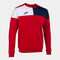 Sweat-shirt homme Crew V rouge bleu marine