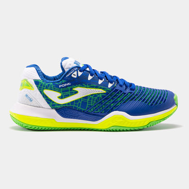 Pantofi sport Point 22 teren tare unisex albastru regal galben fosforescent