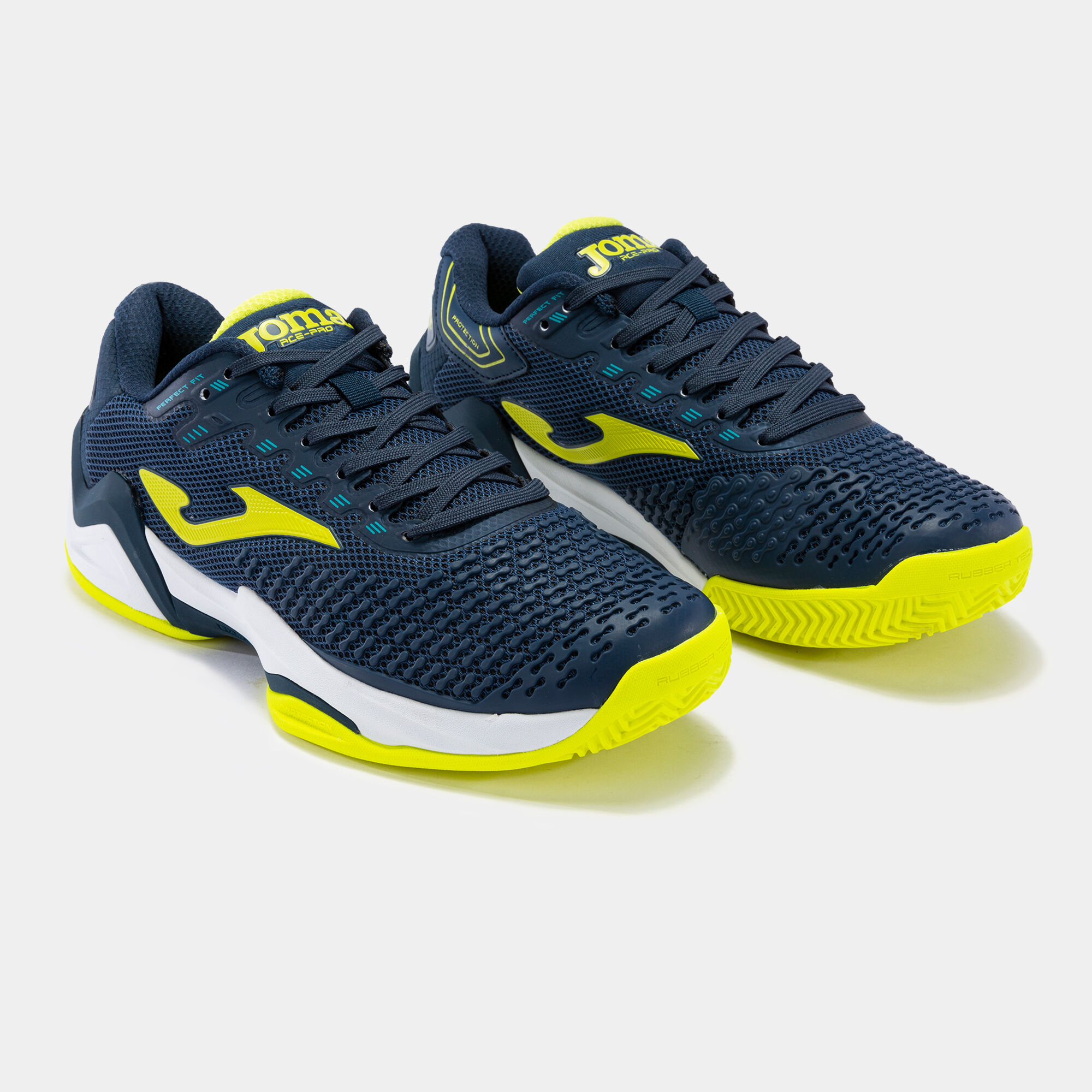 SHOES ACE PRO 22 CLAY MAN NAVY BLUE FLUORESCENT YELLOW