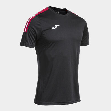 Maglia a manica corta uomo Olimpiada nero rosso