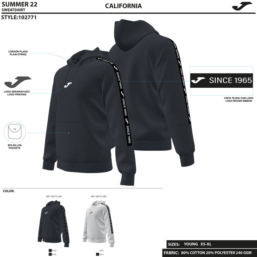 SUDADERA CON CAPUCHA CALIFORNIA