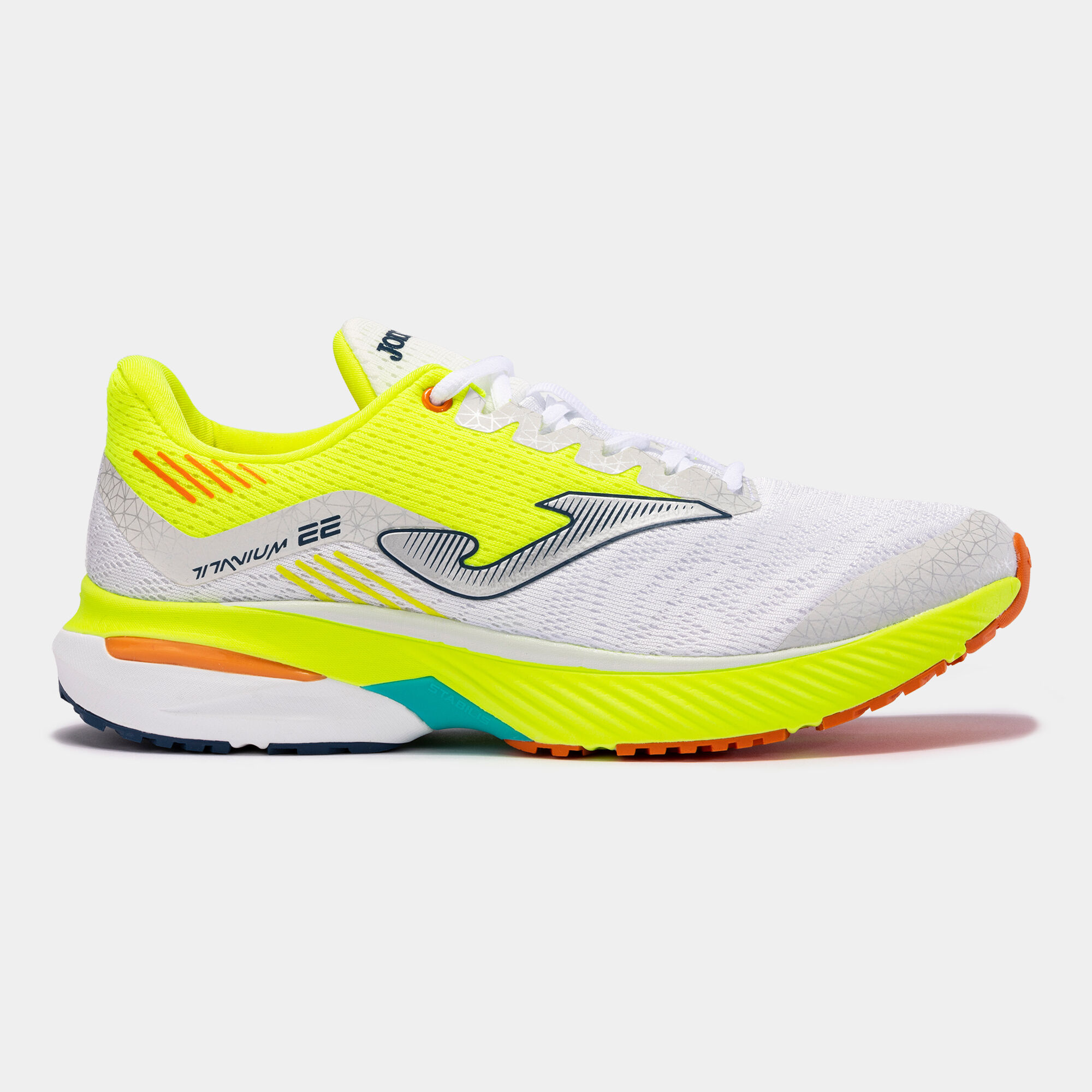 Pantofi sport alergare Titanium Men 23 bărbaȚi alb galben fosforescent