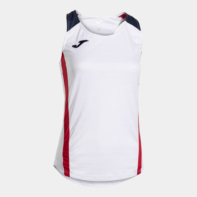 Canotta donna Montreal bianco rosso