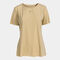 Camiseta manga corta mujer Indoor gym beige