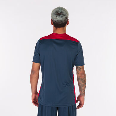 Maillot manches courtes homme Championship VI bleu marine rouge