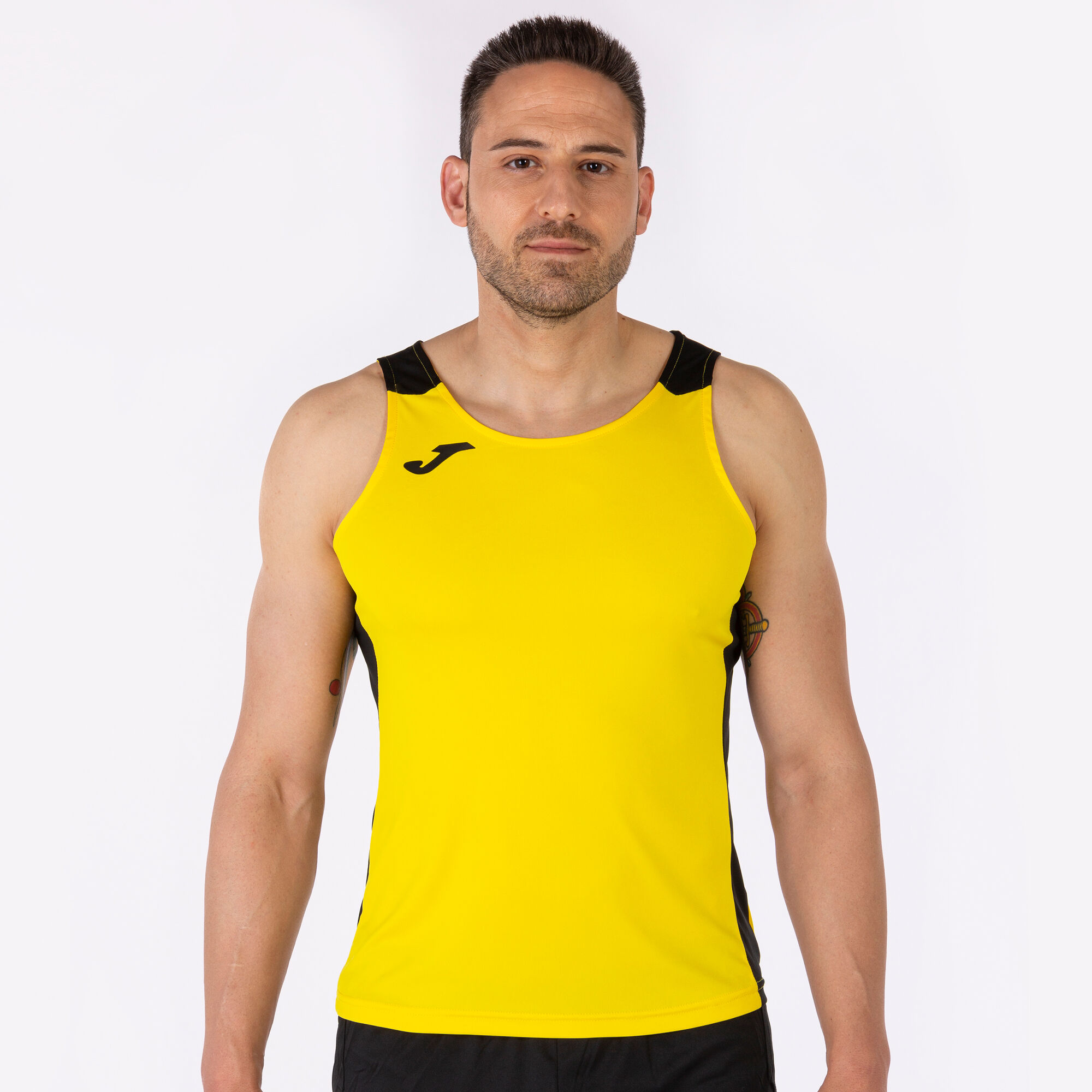 Decir Cuarto puntada Camiseta tirantes hombre Record II amarillo negro | JOMA®