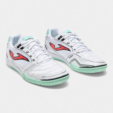 Futsal shoes Dribling 26 indoor white turquoise