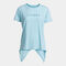 Camiseta manga corta mujer Breath azul