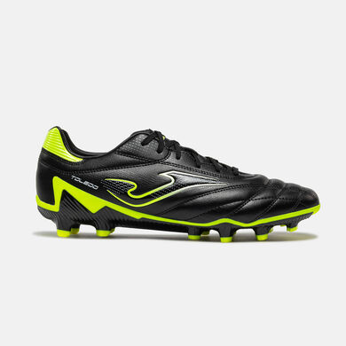 Ghete fotbal Toledo 26 teren ferm FG negru galben fosforescent