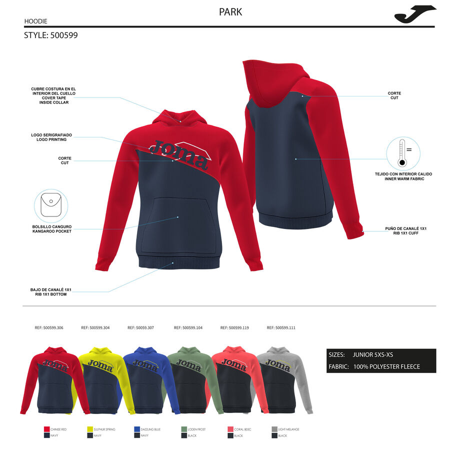 SUDADERA CON CAPUCHA PARK
