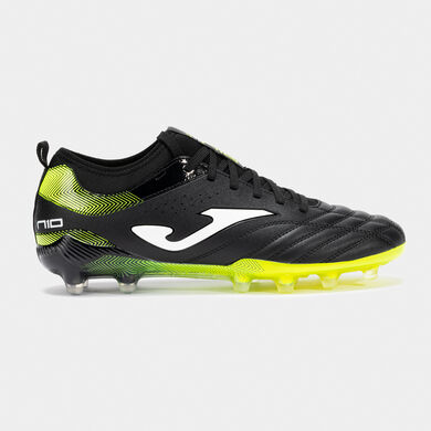 Fußballschuhe Numero-10 25 fester boden schwarz neongelb