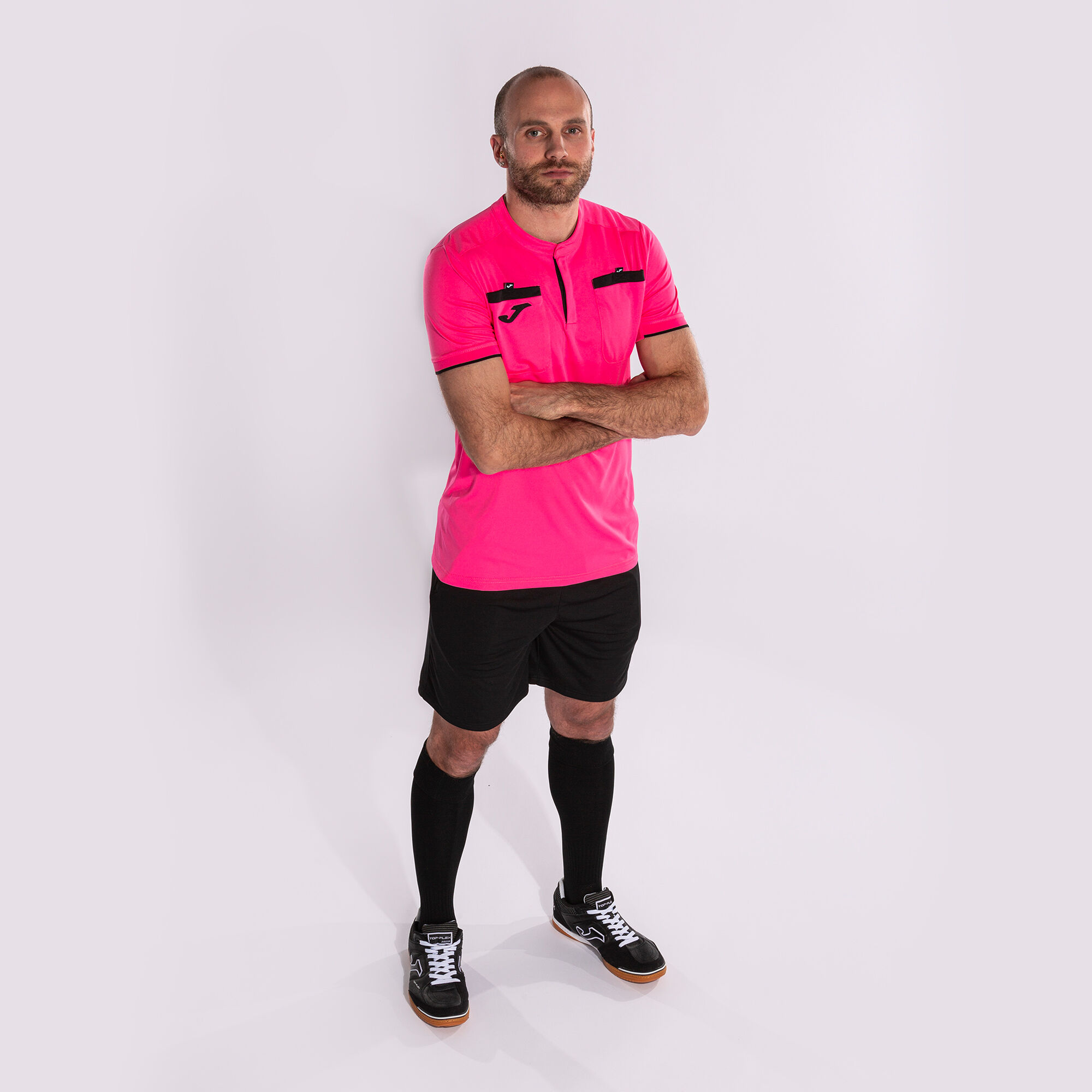 Shirt short sleeve man Referee fluorescent pink | JOMA®