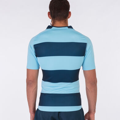 Maglia a manica corta uomo Prorugby II blu navy celeste