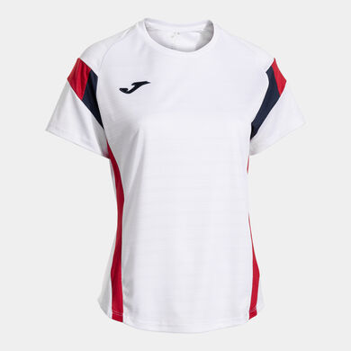 Maglia a manica corta donna Montreal bianco rosso