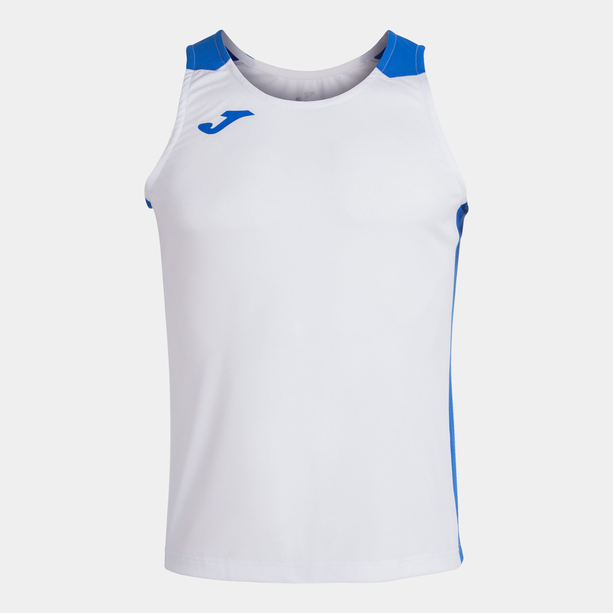Schulterriemen-shirt mann Record II weiß königsblau