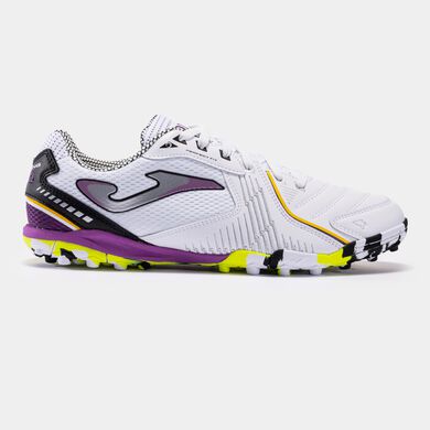 Botas fútbol Dribling 23 moqueta - turf blanco negro