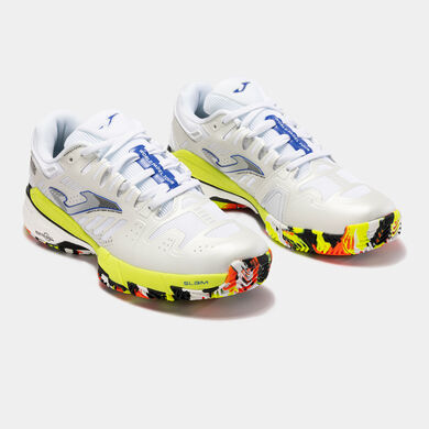 Pantofi sport T.Slam 23 clay bărbaȚi alb verde lamâie