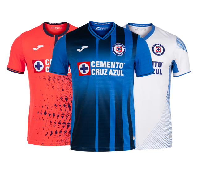 Joma CRUZ AZUL JERSEY 21/22 Includes Champion Patch And any Name & any Number 